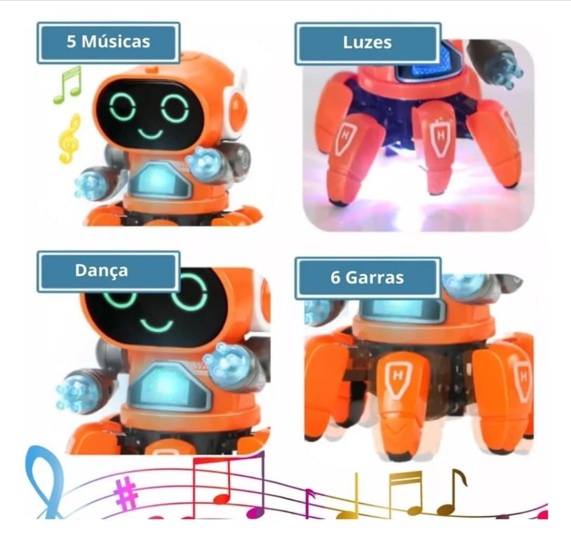 ROBOT INTELIGENTE CON LUCES LED Y MUSICA