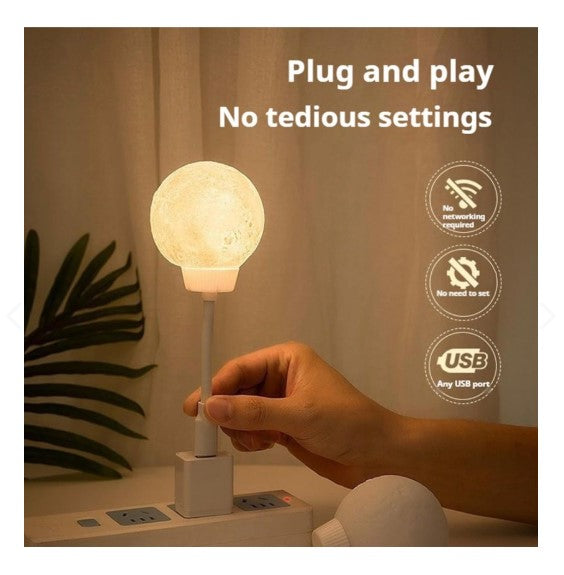 Lampara Luz Led Luna Con Usb